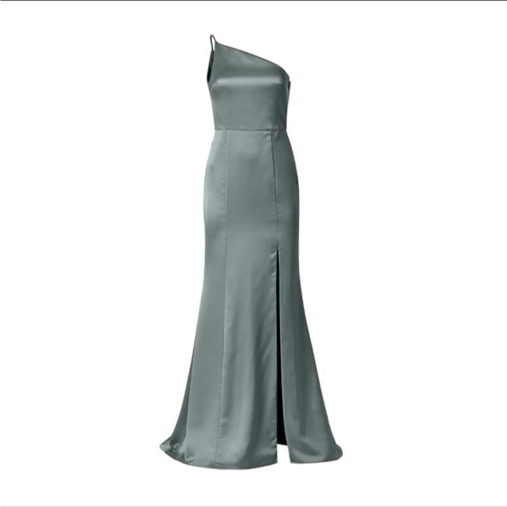Amsale Long Bridesmaid Dress Kaia SAGE SIZE 2
